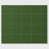 Papier Cadeau Nœuds en damas vert (Plat)