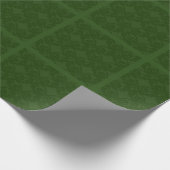 Papier Cadeau Nœuds en damas vert (Coin)