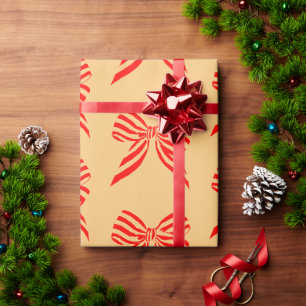 Papier Cadeau Nœuds rouges