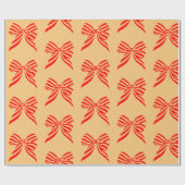 Papier Cadeau Nœuds rouges (Plat)