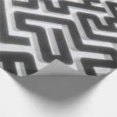 Papier Cadeau Noir argenté de labyrinthe (Coin)