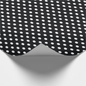 Papier Cadeau Noir avec points blancs (Coin)