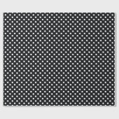 Papier Cadeau Noir avec points blancs (Plat)