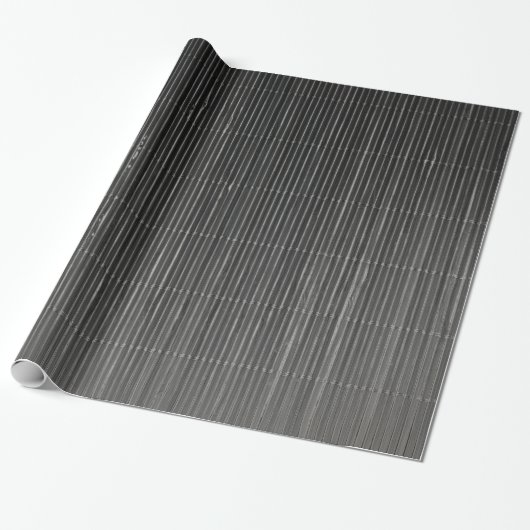 PAPIER CADEAU NOIR AVEC STRIPES BLANCS SUBTILES (Déroulé)