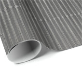 PAPIER CADEAU NOIR AVEC STRIPES BLANCS SUBTILES (Coin rond)