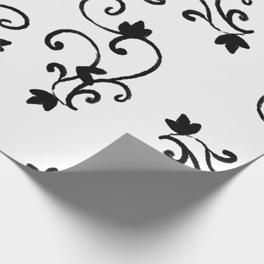 Papier Cadeau Noir & Blanc (Coin)