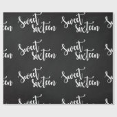 Papier Cadeau Noir Blanc | 16 ans | Papier d'enveloppement d'ann (Plat)