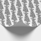 Papier Cadeau noir blanc Cravate père bureau lui amusant (Coin)