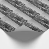 Papier Cadeau Noir blanc New York City Skyline (Coin)