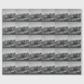 Papier Cadeau Noir blanc New York City Skyline (Plat)