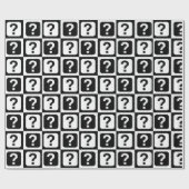 Papier Cadeau Noir blanc Question Mark Ridge Block Imprimer (Plat)