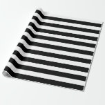 Papier Cadeau Noir Blanc rayé Fête de Mariage moderne<br><div class="desc">Fraîche,  élégante et gracieusement moderne ! Conçu pour un impact visuel audacieux et luxueux.</div>