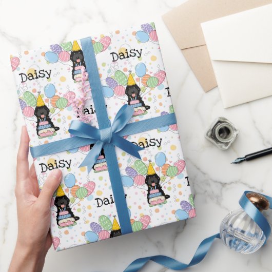 Papier Cadeau Noir Cockapoo Cavapoo Chien Anniversaire (Cadeaux)