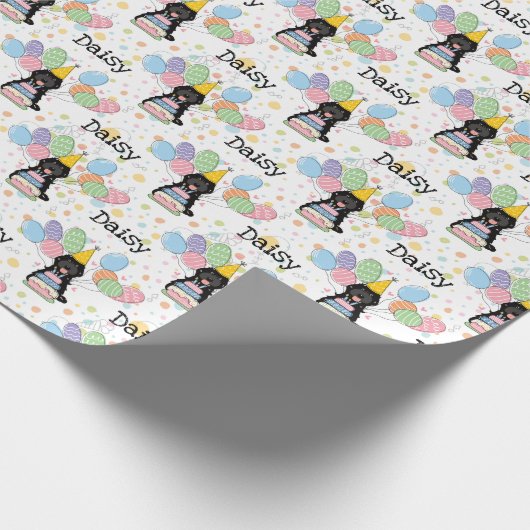 Papier Cadeau Noir Cockapoo Cavapoo Chien Anniversaire (Coin)