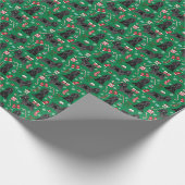 Papier Cadeau Noir Cocker Chien Espagnol Noël (Coin)