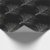 Papier Cadeau Noir d'arbre de parties scintillantes de ruban de (Coin)