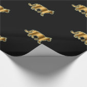 Papier Cadeau Noir de chat moderne (Coin)