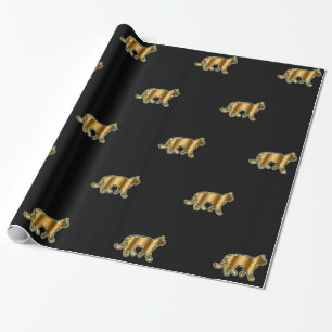 Papier Cadeau Noir de chat moderne