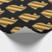 Papier Cadeau Noir de chat moderne (Coin)