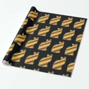 Papier Cadeau Noir de chat moderne