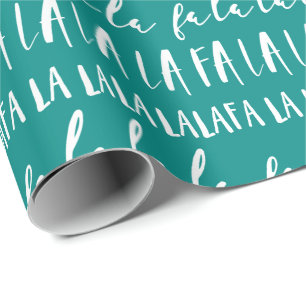 Papier Cadeau Noir de LA de LA de LA de fa et Noël typographiqu