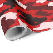 Papier Cadeau Noir de sang Camo (Coin rond)