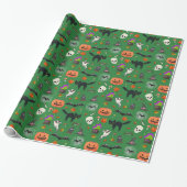 Papier Cadeau Noir d'Halloween (Déroulé)