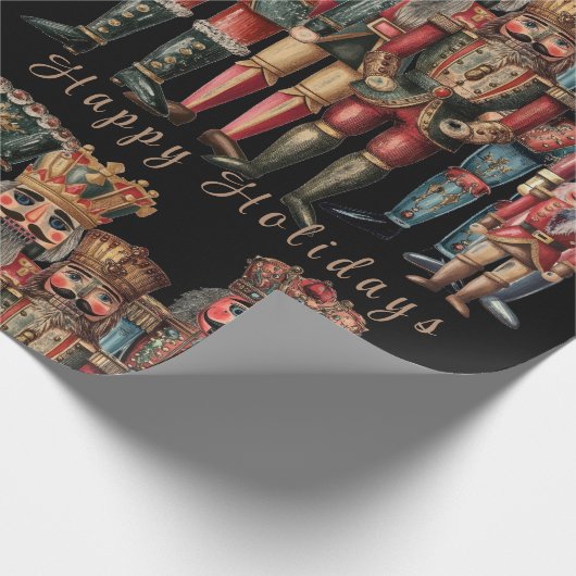 Papier Cadeau Noir Dreamy Nutcracker Kings Wrapper Papier (Coin)