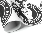 Papier Cadeau noir du nord de logo d'âme (Coin rond)