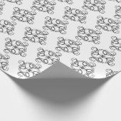 Papier Cadeau Noir et blanc (Coin)