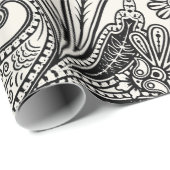 Papier Cadeau Noir et blanc (Coin rond)