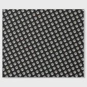 Papier Cadeau Noir et blanc animaux de motif d'empreinte de (Plat)