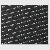 Papier Cadeau Noir et blanc Célébrons l'anniversaire (Plat)