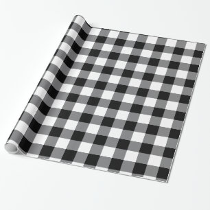 Papier Cadeau Noir Et Blanc En vichy