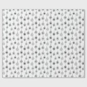 Papier Cadeau Noir et blanc Flèches de neige modernes Noël (Plat)