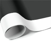 Papier Cadeau (Noir et blanc | horizontal) personnalisable rayé (Coin rond)