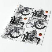 Papier Cadeau NOIR ET BLANC, JEUX de pierres précieuses (Déroulé)