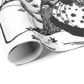 Papier Cadeau NOIR ET BLANC, JEUX de pierres précieuses (Coin rond)