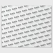 Papier cadeau noir et blanc Let's Celebrate (Plat)