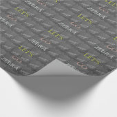 Papier Cadeau Noir et blanc Lets Go Zebra Hakuna Matata motif (Coin)