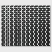 Papier Cadeau Noir et blanc Mid-Century Motif Abstrait moderne (Plat)