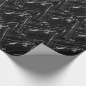 Papier Cadeau Noir et blanc moderne (Coin)