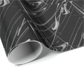 Papier Cadeau Noir et blanc moderne (Coin rond)