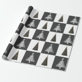 Papier Cadeau Noir et blanc moderne (Déroulé)