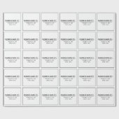 Papier Cadeau Noir et blanc moderne (Plat)