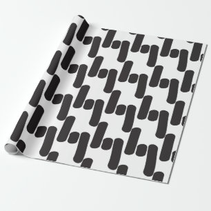 Papier Cadeau Noir et blanc moderne élégant