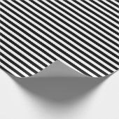 Papier Cadeau Noir et blanc rayé (Coin)