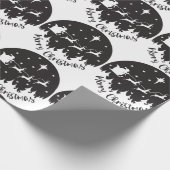 Papier Cadeau Noir et blanc simple (Coin)