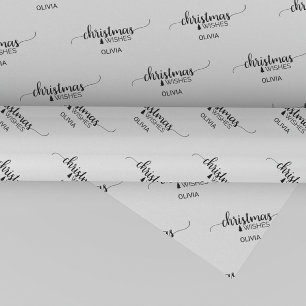 Papier Cadeau Noir et blanc simple Noël