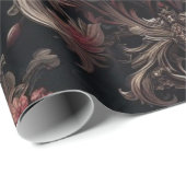 Papier cadeau noir et marron (Coin rond)